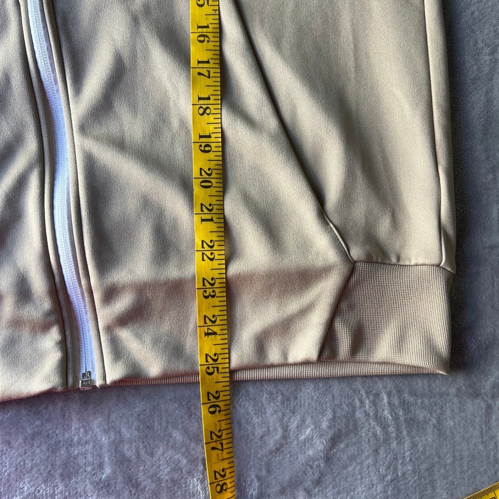 Nike Mens Full Zip Track Jacket Khaki Tan Mock Neck Sportswear Sport Casual XL - Picture 7 of 9